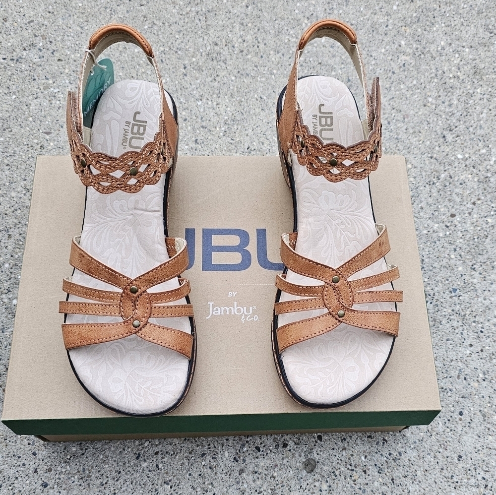 Jbu memory foam Cushioned sandals women's  8 - Picture 9 of 12